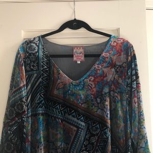 Johnny Was velvet tunic